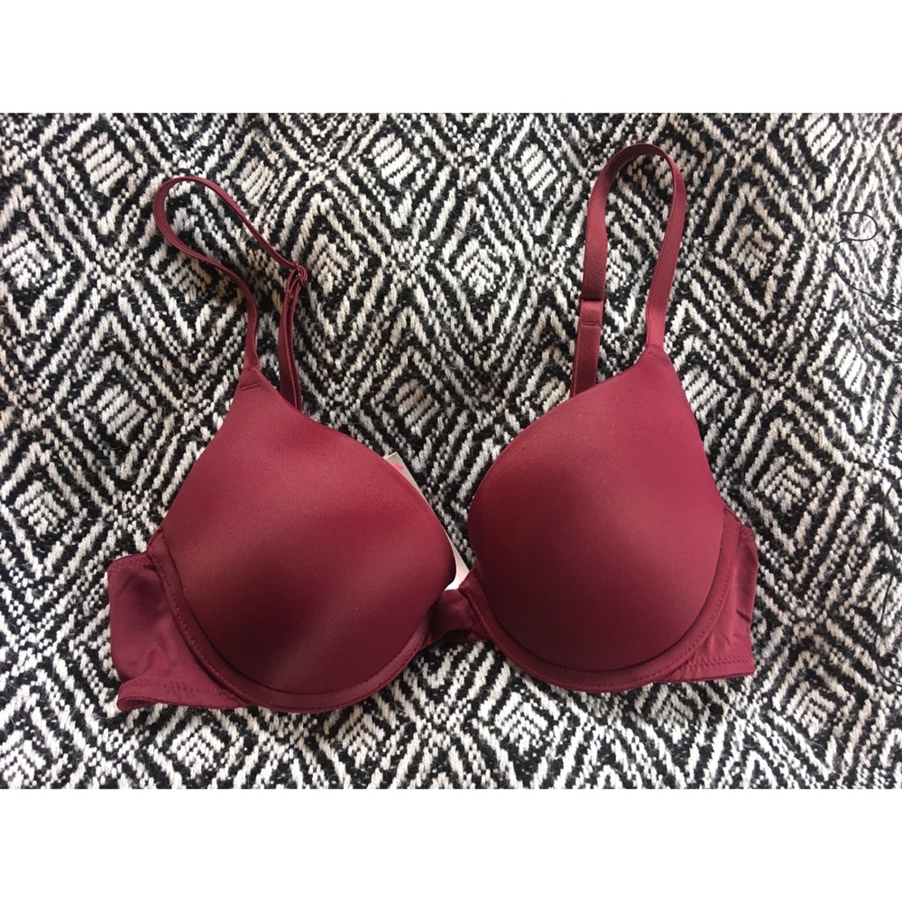 Maroon push up bra
